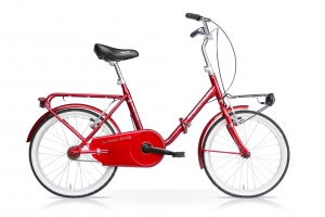 bicicleta plegable roja