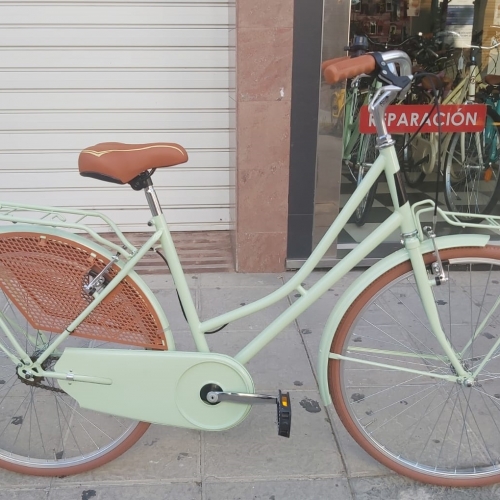 bicicleta clasica verde