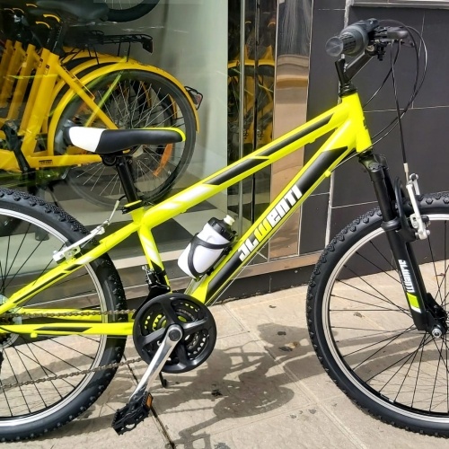 bicicleta 24 pulgas mtb amarilla